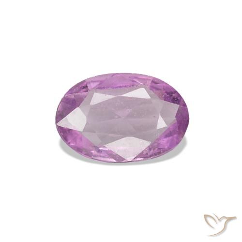 Saphir Violet clair naturelle ovale, 0.34 ct, VS