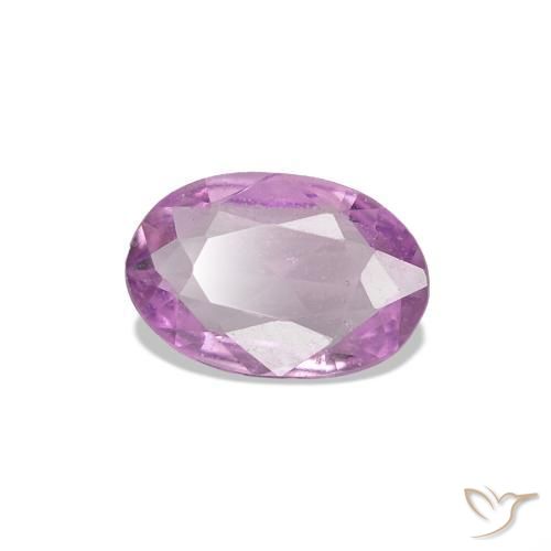 Saphir Violet clair naturelle ovale, 0.34 ct, VS
