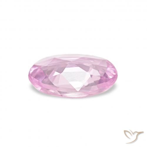 Saphir Pourpre violet rosâtre naturelle ovale, 0.40 ct, VVS