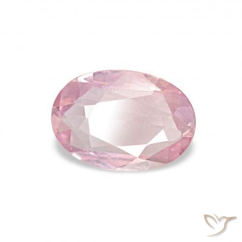 Saphir Rose bubblegum léger naturelle ovale, 0.40 ct, VVS-VS