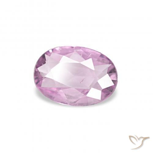 Saphir Rose pourpre royal très clair naturelle ovale, 0.32 ct, VVS-VS