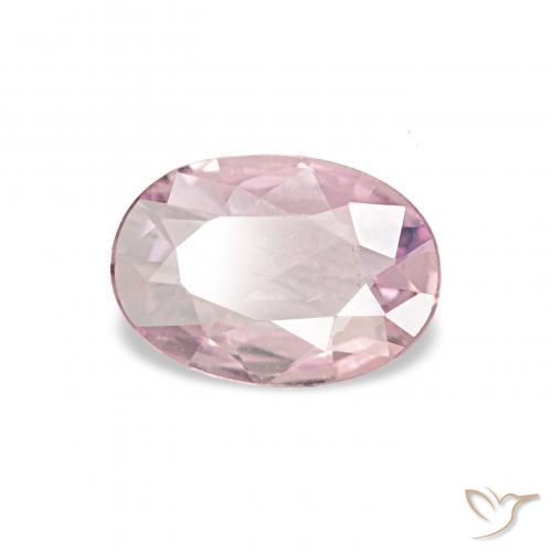 Saphir Rose clair naturelle ovale, 0.40 ct, VVS-VS