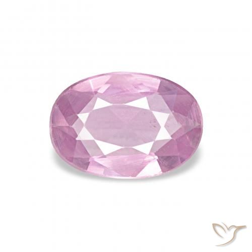 Saphir Violet clair naturelle ovale, 0.52 ct, VS