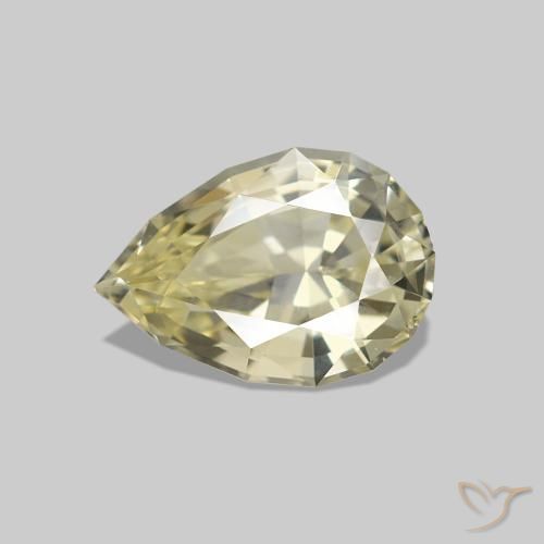 1.37ct Jaune clair Saphir, En forme de poire, VVS