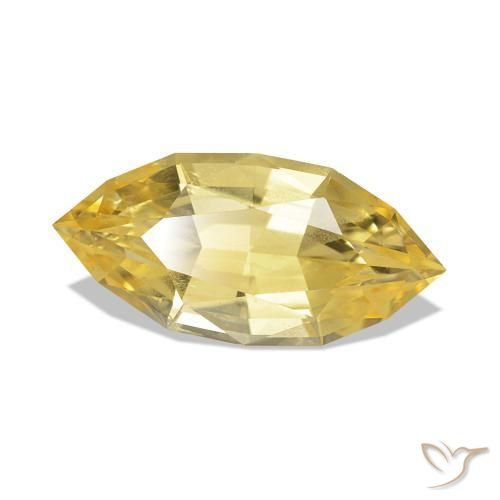 Saphir Jaune moyen naturelle Marquise, 1.37 ct, VS