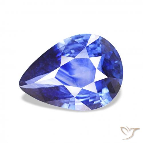 2.23ct Bleu bleuet léger Saphir, En forme de poire, VVS-VS