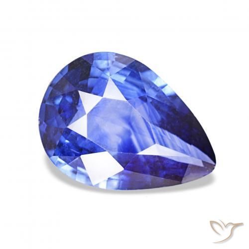 Saphir Bleu bleuet léger naturelle En forme de poire, 2.23 ct, VVS-VS