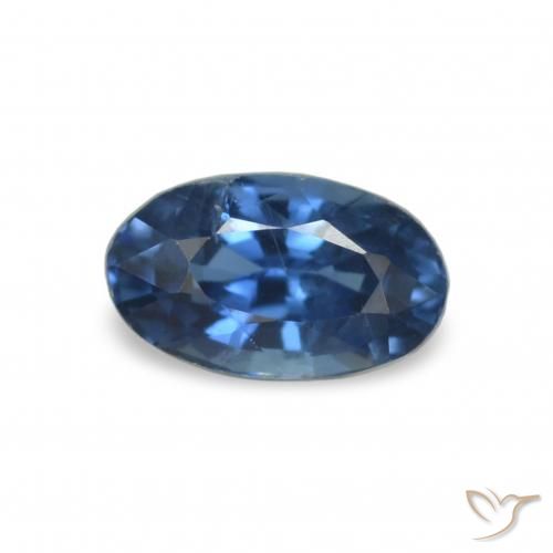 Saphir Bleu marine naturelle Coupe ovale, 0.33 ct, VVS-VS