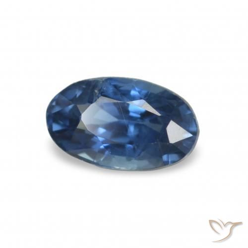 Saphir Bleu marine naturelle Coupe ovale, 0.33 ct, VVS-VS