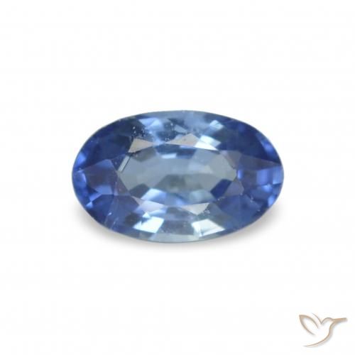Saphir bleue naturelle coupe ovale, 0,28 ct, VVS-VS