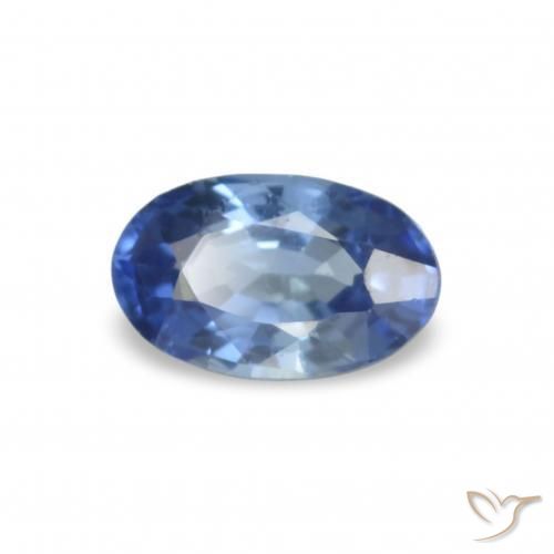 Saphir bleue naturelle coupe ovale, 0,28 ct, VVS-VS