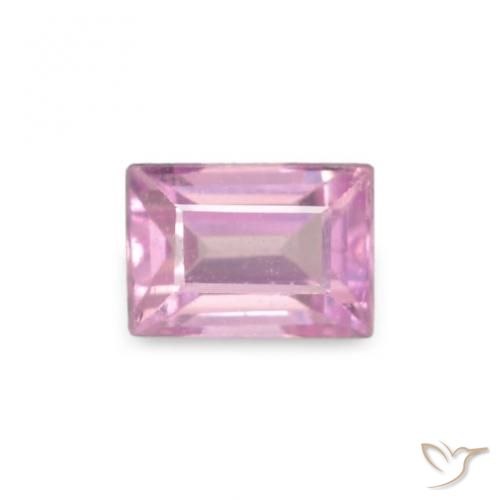 Saphir rose naturelle baguette, 0,11 ct, VVS-VS