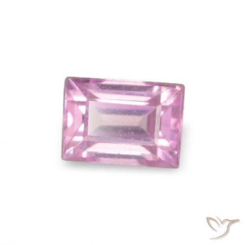 Saphir rose naturelle baguette, 0,11 ct, VVS-VS