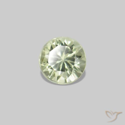 Achetez naturel 2.23ct Vert grisâtre Saphir gems, Coupe roude, En provenance Tanzanie chez GemSelect. En stock, livraison internationale!