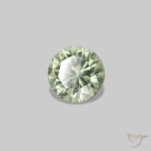 Shop natural 2.27ct Vert très clair Saphir gems, Coupe roude, from Tanzanie at GemSelect. In stock, global shipping!