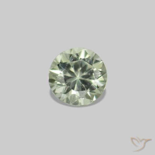 Achetez naturel 2.27ct Vert très clair Saphir gems, Coupe roude, En provenance Tanzanie chez GemSelect. En stock, livraison internationale!