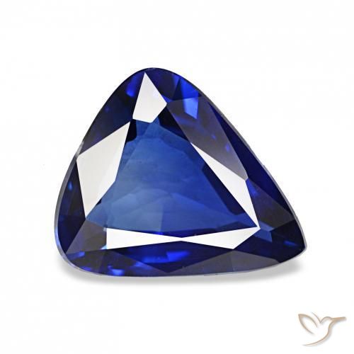 Saphir Bleu royal naturelle En forme de poire, 1.15 ct, VVS-VS