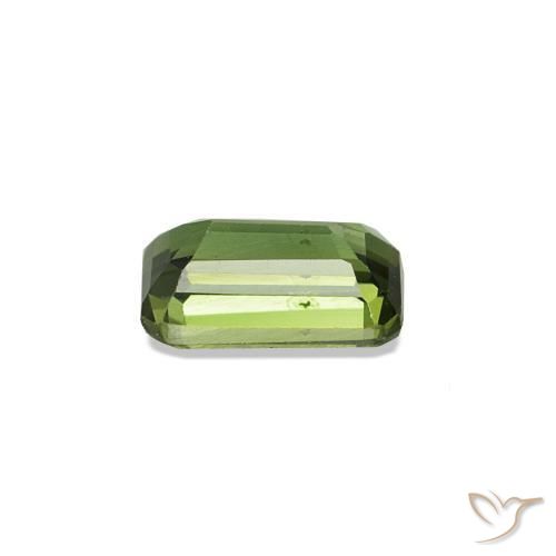 Saphir vert naturelle taille émeraude, 0,38 ct, VS