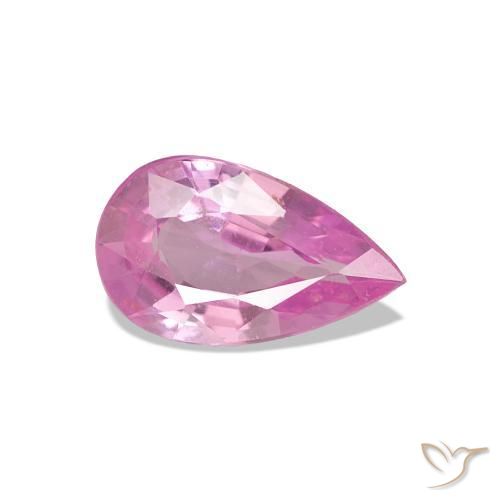 Saphir Rose moyen naturelle En forme de poire, 0.80 ct, VS