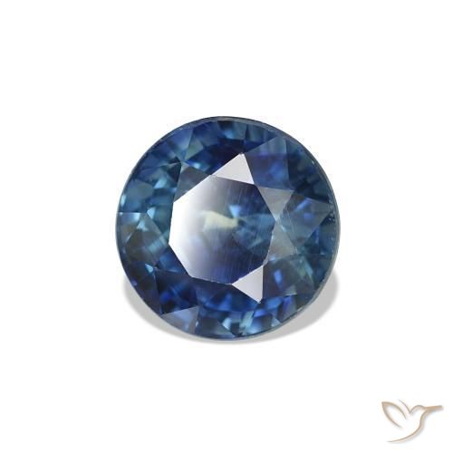 Saphir Bleu marine naturelle Coupe roude, 1.32 ct, VVS-VS