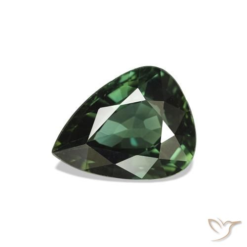 1.48ct Vert foncé Saphir, En forme de poire, VVS-VS