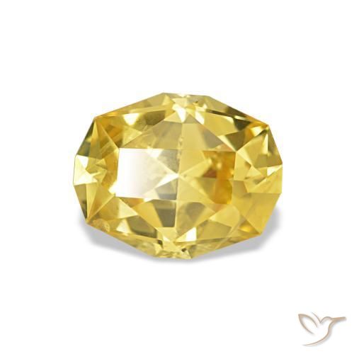 Saphir Jaune naturelle Coupe ovale, 0.92 ct, VS