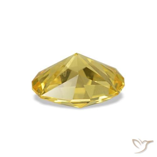 Saphir Jaune naturelle Coupe ovale, 0.92 ct, VS
