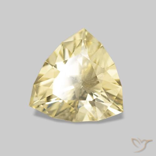Saphir Jaune doré léger naturelle Trillion, 1.06 ct, VS