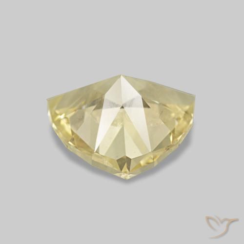 Saphir Jaune doré léger naturelle Trillion, 1.06 ct, VS