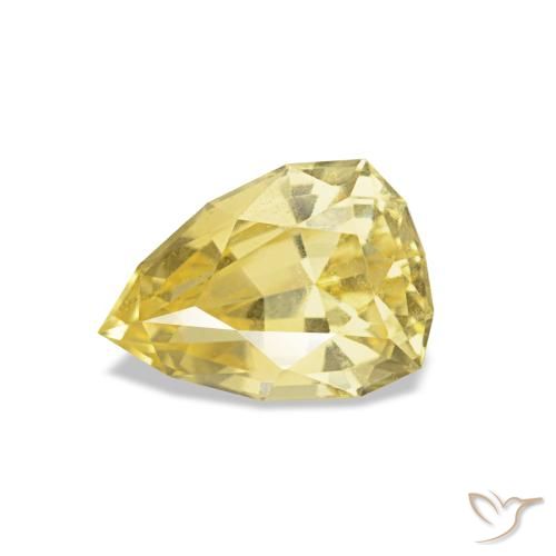 Saphir Doré léger naturelle Trillion, 0.86 ct, VS