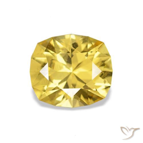 1.06ct Jaune moyen Saphir, Coussin, VS