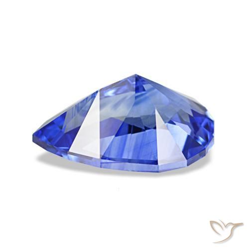 Saphir Bleu Barbeau naturelle En forme de poire, 1.55 ct, VVS