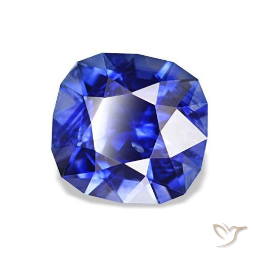 Saphir Bleu royal naturelle Coupe coussin, 1.42 ct, VS