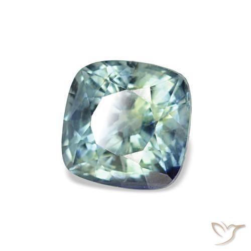 Saphir bleue naturelle coupe coussin, 0,67 ct, VS