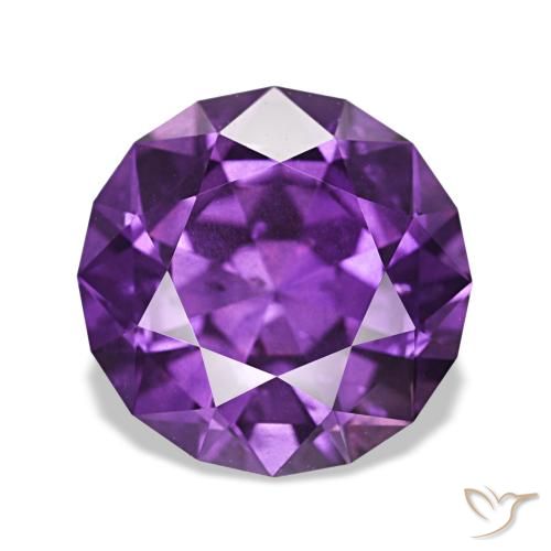 Saphir violet naturelle coupe roude, 3,81 ct, VS