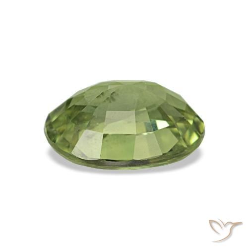 Saphir vert naturelle coupe ovale, 1,04 ct, VS-SI