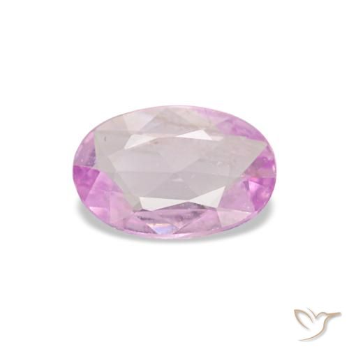 Saphir rose naturelle coupe ovale, 0,32 ct, VS