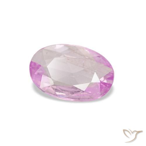 Saphir rose naturelle coupe ovale, 0,32 ct, VS