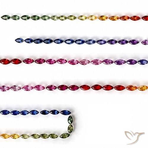 Achetez naturel 11,34ct multicolore saphir gems, marquise, en provenance tanzanie chez gemselect. en stock, livraison internationale!