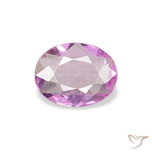 Saphir pourpre naturelle coupe ovale, 0,21 ct, VVS