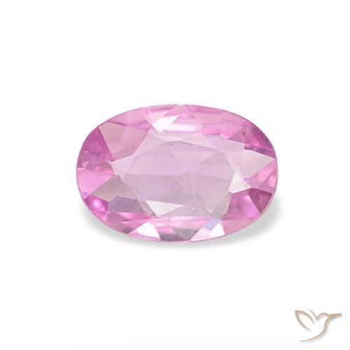 Saphir rose naturelle coupe ovale, 0,40 ct, VVS
