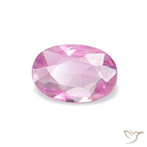 Saphir rose naturelle coupe ovale, 0,40 ct, VVS