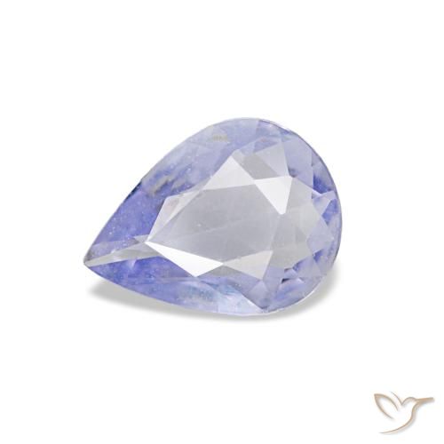 Saphir bleue naturelle en forme de poire, 0,53 ct, VVS-VS