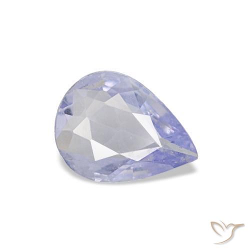 Saphir bleue naturelle en forme de poire, 0,53 ct, VVS-VS