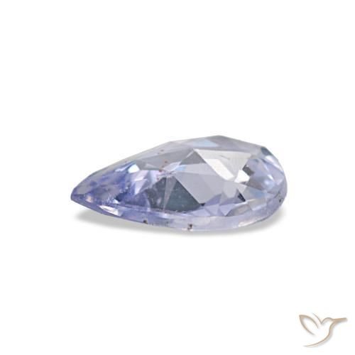 Saphir bleue naturelle en forme de poire, 0,53 ct, VVS-VS