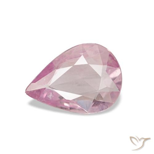 Saphir rose de 0,45 ct, en forme de poire, VS