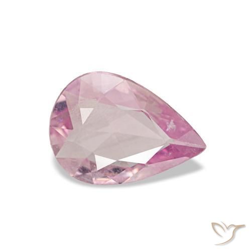 Saphir rose naturelle en forme de poire, 0,45 ct, VS