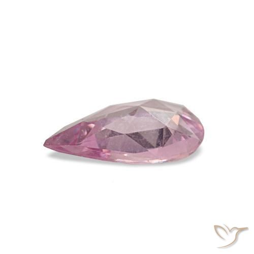 Saphir rose naturelle en forme de poire, 0,45 ct, VS