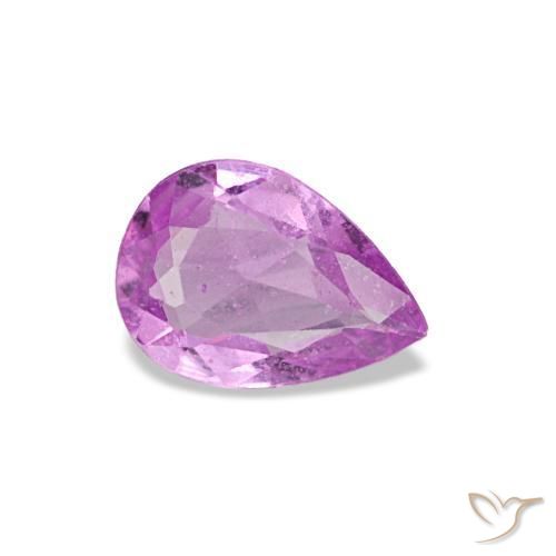 Saphir pourpre naturelle en forme de poire, 0,28 ct, VS