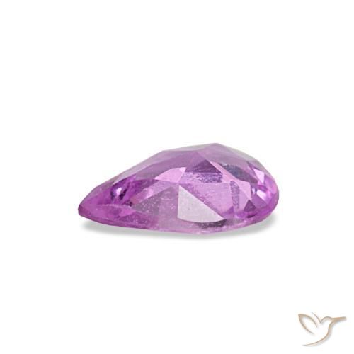 Saphir pourpre naturelle en forme de poire, 0,28 ct, VS